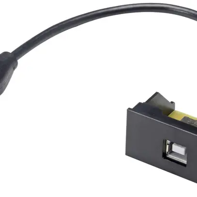 Module USB Cecoflex pour système de montage AV, USB-B/USB-A 2.0, câble, noir 