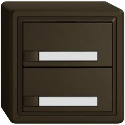 Poussoir KNX RGB AP EDIZIO.liv SNAPFIX® capteur temp.s.LED étiqu.2× comm.1T br 