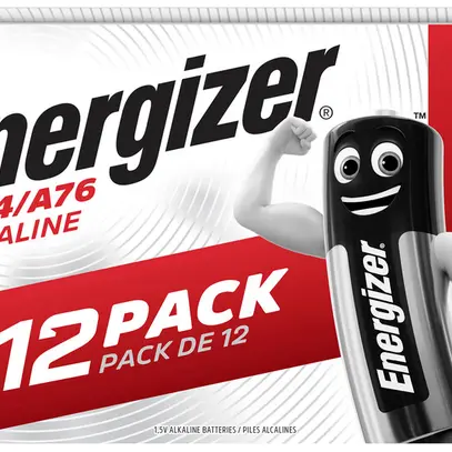 Knopfzelle Alkali Energizer LR44/A76, 1.5V, Box à 12 Stück 