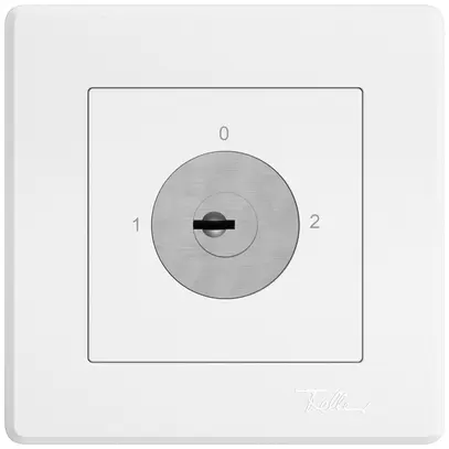 Interruttore a chiave INC EDIZIO.liv c.1262KA/5000 cont.sep.2P 1-2-3 p=87mm bi 