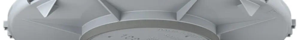 Plaque frontale HaloX 180 pour béton apparent, découpe au plafond Ø100mm 