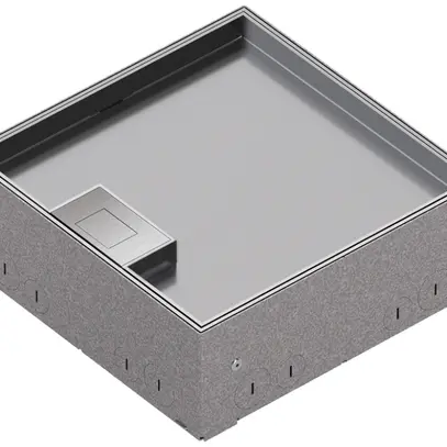 Scatola da pavimento Hager Q06 LE 3kN 200×205×15mm acciaio inossidabile 4×FLF 