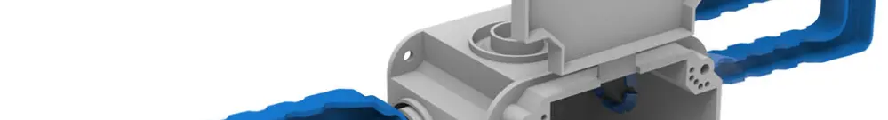 Boîtier ENC Spotbox UP1, 1×1, avec 2 ailettes clip M20, gris 