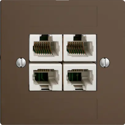 Presa INC 4×RJ45/u 4P sep.EDIZIOdue coffee ITplus 
