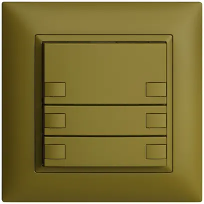 Poussoir ENC KNX 6× EDIZIOdue olive RGB sans LED 