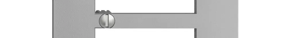 Placca frontale 4×RJ45 EDIZIOdue silver R&M swissline 