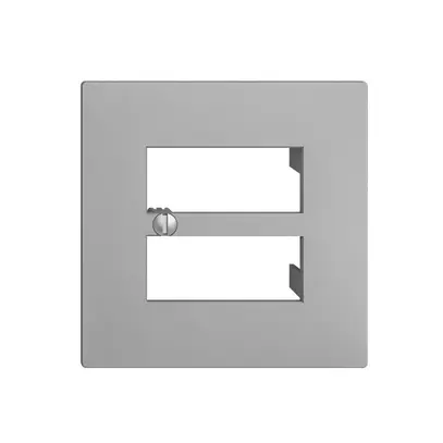 Placca frontale 4×RJ45 EDIZIOdue silver R&M swissline 