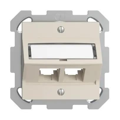 Kit de montage ENC S-One EDIZIOdue FM pour 2×RJ45 oblique, crema 