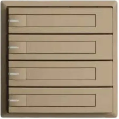 KNX-Taster RGB EDUE, 250mW, m.RGB-LED, m.Papiereinlage, 4×Taste, 1×Tastenb., sa 