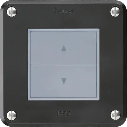 Contact pour stores ENC robusto IP55 noir avec 2 touches de fonction combinaison 