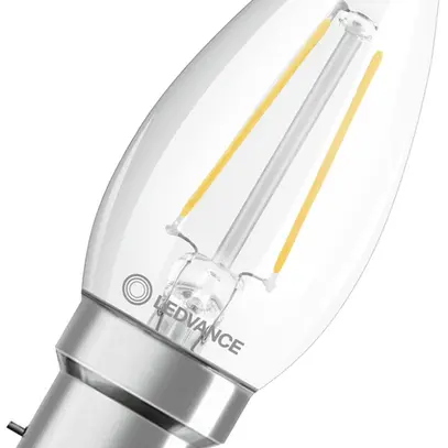 Lampe LED LEDVANCE CLAS B B22d 2.5W 250lm 2700K Ø35×91mm B10.5 clair 