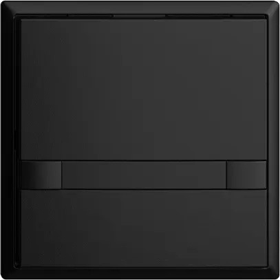 Poussoir ENC KNX 1× EDIZIOdue colore noir RGB sans LED avec insert papier 