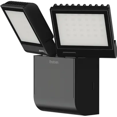 Projecteur LED theLeda S 17W 2×900lm 4000K noir IP55 