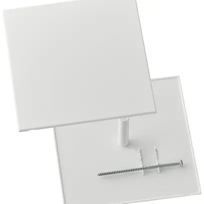 Coperchio innesto HSB Slim con vite centrale, 130×130mm, bianco s.alogeni 