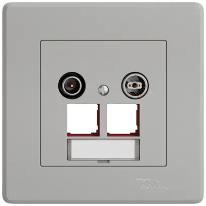 Prise multimédia ENC TV-R EDIZIO.liv SNAPFIX® EASYNET p.2×RJ45 S-One 11dB grc 