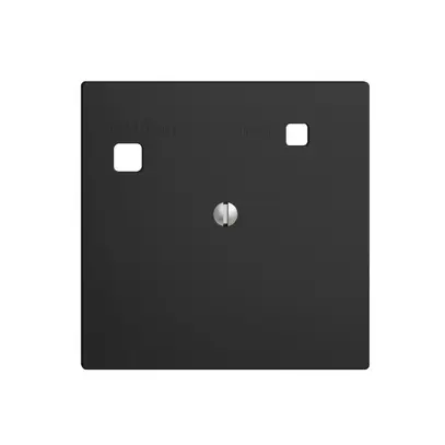 Kit frontal EDIZIOdue pour prise FI F, plein, noir 