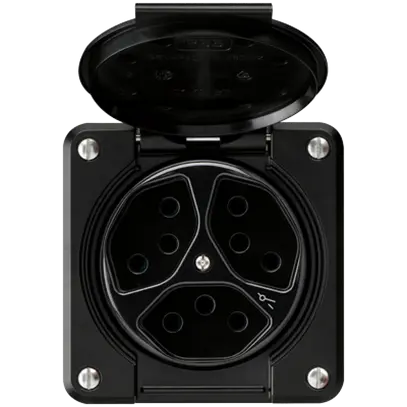 Presa INC robusto 3×tipo 13/1 nero per combinazione 