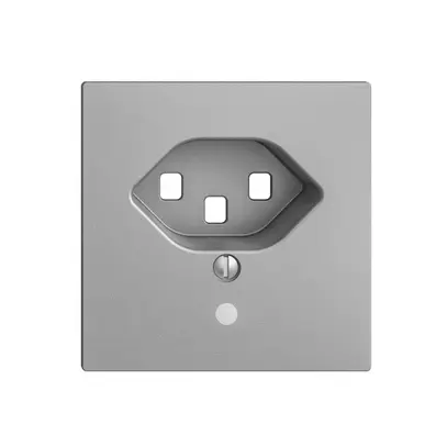 Plaque frontale EDIZIOdue T23 silver 60×60mm, lentille, 