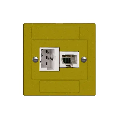 Prise ENC xDSL RJ45/TT83 olive ITplus EDIZIOdue, avec filtre 