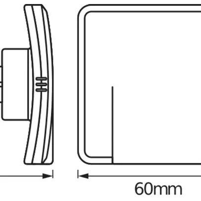 Veilleuse LED LDV LUNETTA SLIM 0.3W 3000K capteur de lumière blanc 