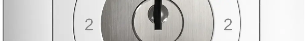 Interrupteur rotatif ENC EDIZIOdue 3/2P blanc, avec serrure de sûreté 