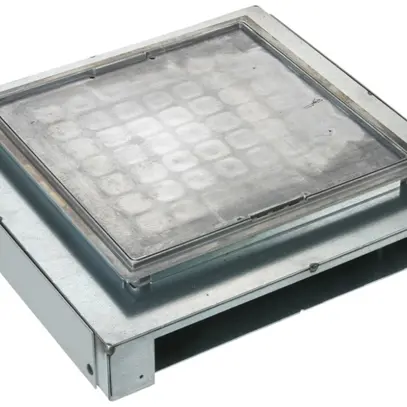 Scatola a strappo h=82…110mm bordo tappeto per canale a filo 50×300mm 