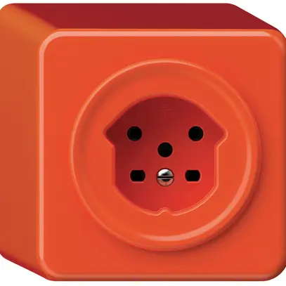 Presa AP origin 1×tipo 15 10A 230V 88×88×54mm arancione 