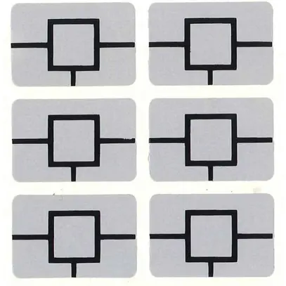 Plaque d'avertissement mat. synth. 30×20mm arg/no 