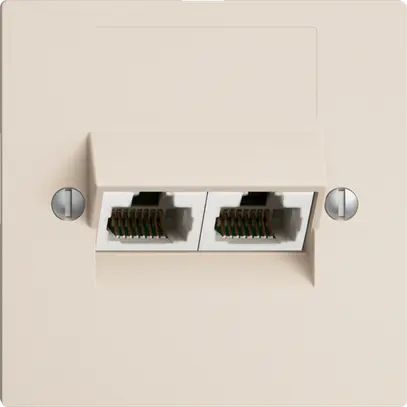 Presa INC 2×RJ45/s 8P sep.EDIZIOdue crema ITplus 