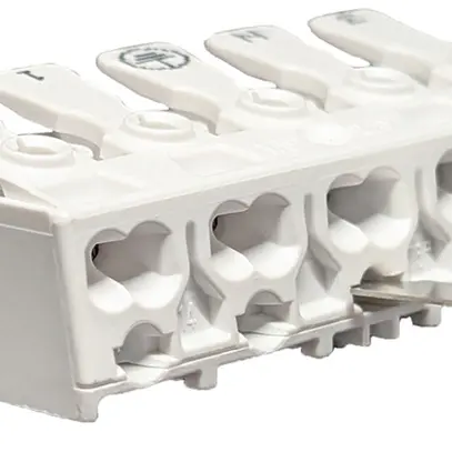 Borne de connexion 5P 0.5…2.5mm² leviers de commande patte de mise à la terre bc 