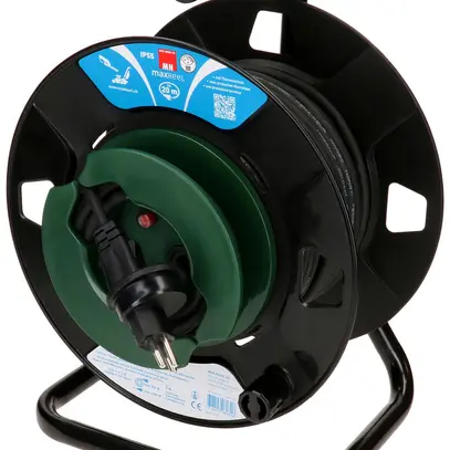 Kabelrolle MH maxReeL 1×T13 3×1mm² 20m IP55 schwarz/grün 