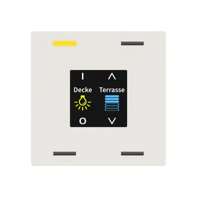Appareil de contrôle KNX INC MDT BE-TAS6004.01 4t/4a écran blanc mat 