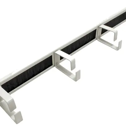 Étrier guide-câbles ROLINE 60×510×100mm métal 1UH bande à brosses gris 