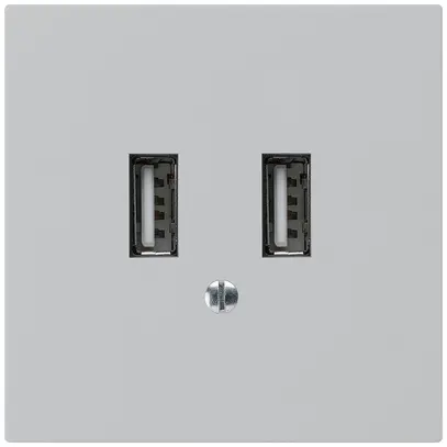 Prise de charge USB ENC Hager kallysto A 240V 2400mA gris clair 