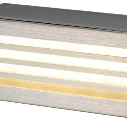 Applique LED INS SLV BRICK MESH 5W 150lm 830 IP65 260×110mm acciaio affinato 