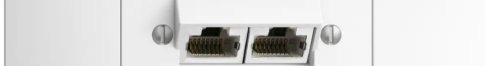 Presa INS 2×RJ45/s 4P sep. EDIZIOdue bianco ITplus 