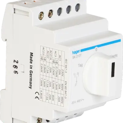 Interruttore rotativo AMD Hager 20A 400V 0Ch 0R 1 invertitore 3UM Tag-0-Nacht 