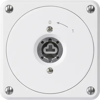 Contatto rotativo a chiave INC robusto bianco senza coperchio/cilindro 2P combi 