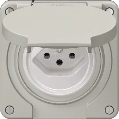 Presa NEVO N.CO, 1×T13, IP21, grigio chiaro 