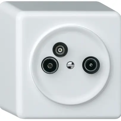 Presa antenna AP TV-R-dati origin cassetta passante 19dB 4dB bianco 