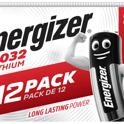 Pila bottone litio Energizer CR2032, 3V, scatola da 12 pezzi 