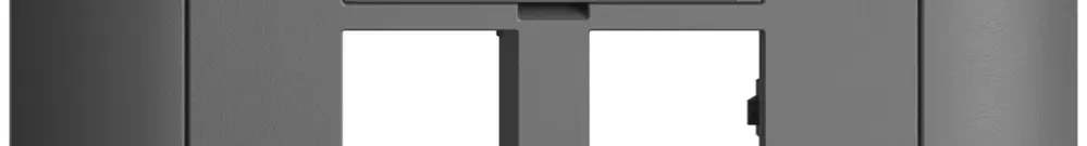 Kit de montage ENC EDIZIOdue sortie droite, pour 2×RJ45 freenet, gris foncé 