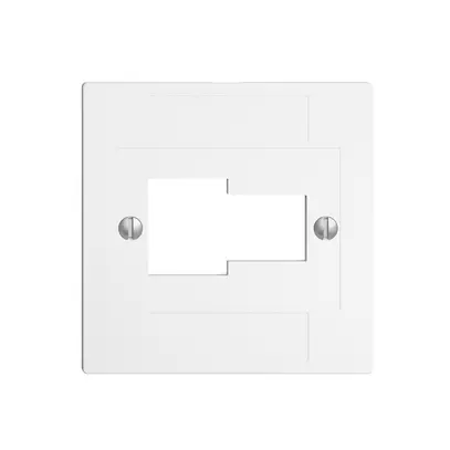 Placca frontale 1×TT,1×RJ45 bianco ITplus ITM EDIZIOdue 