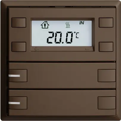 Pulsante RTH INC KNX 2×EDIZIOdue F coffee, con LED RGB 