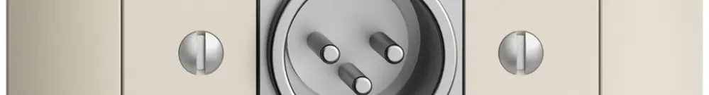 Presa INC XLR con spina EDIZIOdue crema 