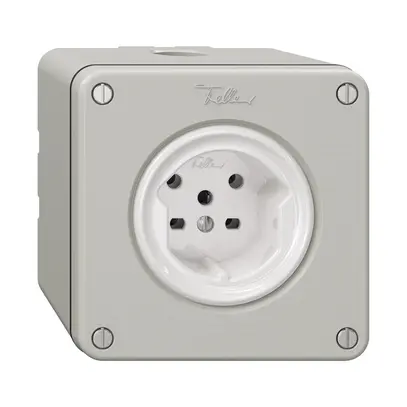 Presa NAPU NEVO, 1×T15, grigio chiaro 