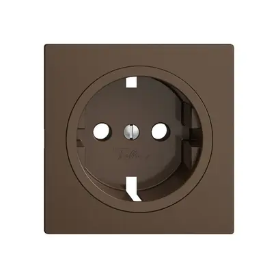 Kit frontale Feller EDIZIOdue per presa Schuko 60×60mm coffee 