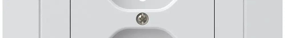Kit frontal INC kallysto, pour prise INC 2×type 13, a.porte-étiquette, blanc 