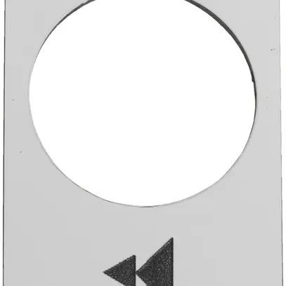 Plaquette indicatrice Schneider Electric symbole blanc 