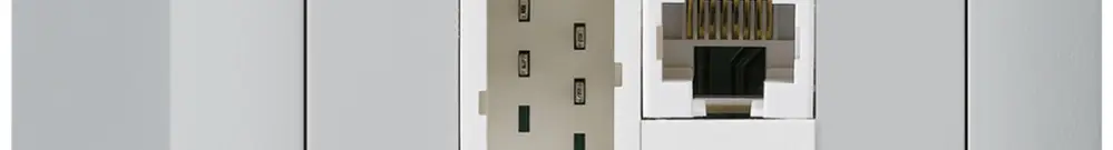 Scatola AP kallysto 1×RJ45u+1×TT83 grigio chiaro 